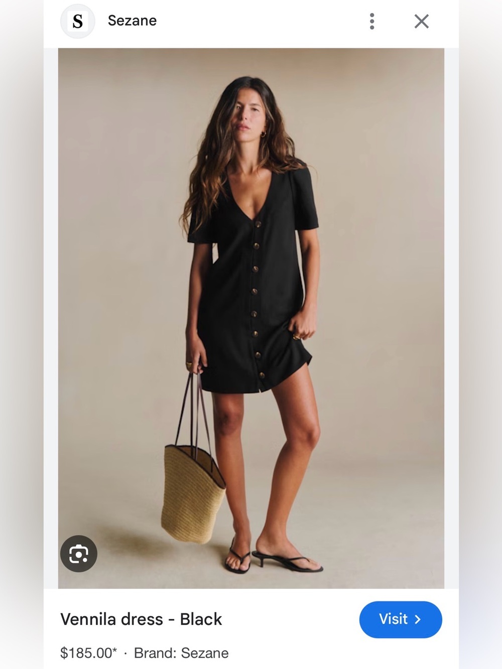 Sezane Vennila Dress Black